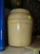 (DEN) VINTAGE LIDDED SALT GLAZED STONEWARE CROCK: 8 IN TALL