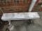 (OUT) PAINTED WOODEN BENCH: 8 IN X 42 IN X 13 IN