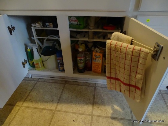 (KIT) CABINET LOT- TO INCLUDE KITCHEN CLEANING SUPPLIES