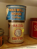 (KIT) 2 ANTIQUE COFFEE TINS- 4