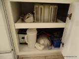 (KIT) CABINET LOT- ELECTRIC MIXER, TOASTER, HAMILTON BEACH DOUBLE MAC FAST COOKER, CROCK POT,