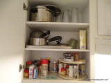 (KIT) REVERE WARE POTS AND PANS, 6 ICE TEA GLASSES, ETC.