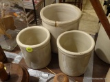 (KIT) 3 ANTIQUE GRAY CROCKS- 2- 5