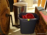 (KIT) 2 TRASH CANS, ONE WITH CONTENTS- 13