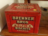 (KIT) ANTIQUE BREMNER BROS. BISCUIT TIN- 9