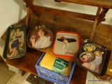 (KIT)8 COCOA COLA REPRODUCTION ITEMS- 4 TRAYS, 3 TIP TRAYS AND A LIDDED BOX