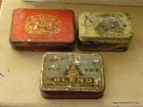 (DEN) 3 SMALL ANTIQUE TOBACCO ADVERTISING TINS-MARYLAND CLUB- AMERICAN TOBACCO CO. (SOME PAINT LOSS