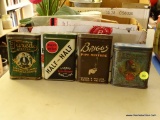 (DEN) 4 ANTIQUE PIPE TOBACCO ADVERTISING TINS- PATTERSON'S TUXEDO BY AMERICAN TOBACCO CO.( MINOR