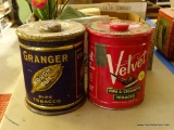 (DEN) 2 ANTIQUE TOBACCO ADVERTISING TINS- VELVET BY LIGGET AND MEYERS ( EXCELLENT CONDITION)-5