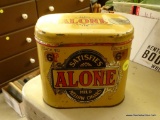 (DEN) ANTIQUE TOBACCO ADVERTISING TIN- ALONE CIGARS- ( PAINT LOSS ON EDGE AND SOME MINOR SCRATCHES-