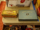 (DEN) 2 ANTIQUE TOBACCO ADVERTISING TINS- GOLD FLAKE BY W. D. & H. O. WILLIS, BRISTOL AND LONDON (