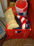 (DEN) WICKER STORAGE BOX WITH PILLOWS