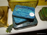 (DEN) 3 ANTIQUE EDGEWORTH BY LARUS BROS., RICHMOND, VA. TOBACCO ADVERTISING TINS-LARGEST- 4.5