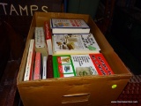 (DEN) BOX OF MISCEL. BOOKS- PROBLEM SOLVING, FIX IT, HOLIDAY DECORATING, HOUSEHOLD MAGIC, ETC.