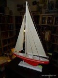 (DEN) 2 SHIPS MODELS: 1 OF A SCHOONER: 4.5 IN LONG, AND 1 OF A STANDARD SAILING SHIP: 12 IN LONG