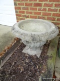 (OUT) LARGE CONCRETE URN PLANTER: 26 IN X 20 IN