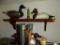 (DUCK) WOODEN WALL DISPLAY SHELF: 30 IN X 8 IN X 8 IN