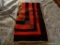 (BED1) VINTAGE QUILT IN RED AND BLACK