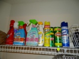 (LNDRY) REMAINING CONTENTS OF LAUNDRY ROOM: FANTASTIC HEAVY DUTY CLEANER, COMET, ENDUST, LYSOL,