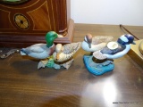 (DUCK) LOT OF 2 DUCK PAIR FIGURINES FROM THE DANBURY MINT: 1 IS OF BUFFLEHEAD DUCKS AND 1 IS OF