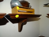 (DUCK) WOODEN WALL DISPLAY SHELF: 36 IN X 8 IN X 8 IN