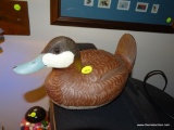 (DUCK) CARVED DUCK DECOY OF A RUDD DUCK IN SUMMER PLUMAGES BY J.C. REED, CHINCOTEAGUE, VA: 9.25 IN