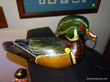 (DUCK) MASTERS EDITION WOODCARVING BIO SKY, BOZEMAN, MT DUCK DECOY OF A WOOD DUCK. NUMBERED 645/750.