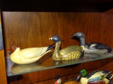 (DUCK) LOT OF 3 HAND CARVED AND HAND PAINTED DUCK FIGURINES FROM THE ANRI WILDLIFE COLLECTION. MADE