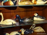 (DUCK) LOT OF 3 HAND CARVED AND HAND PAINTED DUCK FIGURINES FROM THE ANRI WILDLIFE COLLECTION. MADE