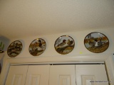 (DUCK) LOT OF 4 RICHARD G. LOWE DUCK COLLECTOR PLATES FROM THE THE ORIGINAL WOOD DUCK COLLECTION.