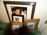 (DUCK) LOT OF 4 ASSORTED SIZE PICTURE FRAMES