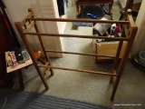 (BED1) VINTAGE QUILT RACK: 25 IN X 8 IN X 28 IN