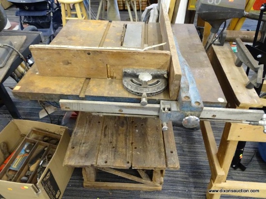 CRAFTSMAN TABLE SAW; VINTAGE CRAFTSMAN TABLE SAW MODEL # 101-02140 WITH 1/2 HP A.C. MOTOR. THIS SAW
