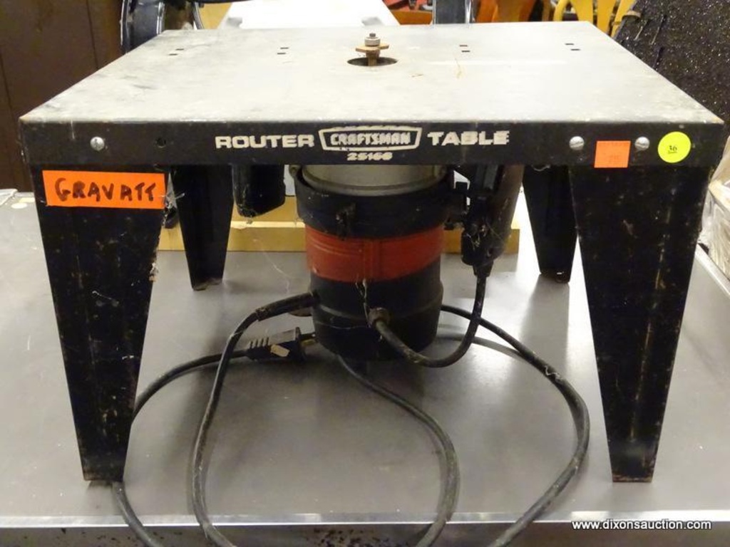 CRAFTSMAN ROUTER TABLE; BLACK METAL 