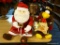 HOLIDAY PLUSH TOYS; TOTAL OF 2 IN THIS LOT. SANTA CLAUSE AND A ROCKING GOBBLER (TURKEY) FOR