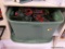 TUB LOT; FILLED WITH GARLAND (SOME WITH RIBBONS, AND SOME WITH ARTIFICIAL BERRIES AND HOLLY)