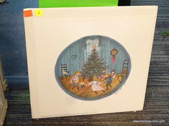 P BUCKLEY MOSS HOLIDAY ARTWORK; "CHRISTMAS DANCE" IS SIGNED AND DATED 1987 BY THE ARTIST, NUMBERED