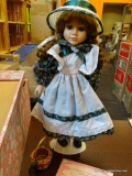 ROSE COLLECTION DOLL; LIMITED EDITION WITH COA. IN GREEN DRESS WITH HAT. IN THE ORIGINAL BOX!