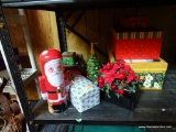 HOLIDAY TINS AND BOXES LOT; INCLUDES 14 COLLECTIBLE REUSABLE TINS FOR GIVING TREATS, GIFT CARDS, AND
