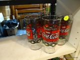 COCA COLA GLASSES; 4 TOTAL GLASSES AND ARE IN GREAT CONDITION!