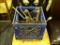 CRATE LOT OF TOOLS; THIS LOT IS IN A BLUE MILK CRATE AND CONTAINS VARIOUS TOOLS SUCH AS CLAMPS,