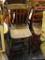 VINTAGE STICKBACK CHAIR; THIS STICK BACK CHAIR HAS AN ARCHED BACK RAIL, A CURVED SADDLE SEAT AND IT