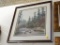 FRAMED NATURE PRINT; NATURE PRINT OF A RIVER SCENE BY BURTON DYE (1993) NUMBERED 673/1000. FRAMED IN