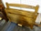 WOODEN TWIN HEAD AND FOOTBOARD; SOLID WOOD TWIN SIZED BED WITH TWO BACK RAILS ON THE HEAD BOARD AND