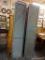 SET OF VINTAGE SHUTTERS; SET OF TWO LARGE VINTAGE STORM SHUTTERS. THESE ARE BOTH SLATTED SHUTTERS