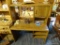 VINTAGE WOODEN DESK; THIS DESK HAS AN UPPER SHELF WITH PLENTY OF SPACE TO STORE BOOKS OR OFFICE