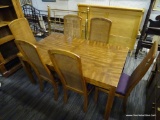 BERNHARDT DINING SET; THIS BEAUTIFUL BERNHARDT DINING ROOM TABLE IS RECTANGULAR WITH A LEAF THAT