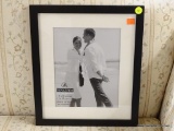 MALDEN PICTURE FRAME; BLACK PICTURE FRAME WITH WHITE MATTE. THIS FRAME IS 8 IN X 10 IN AND CAN STAND
