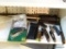 ASSORTED KNIVES LOT; INCLUDES 15 TOTAL PIECES. 10 FOLDING POCKET KNIVES, 3 HANDLED BLADES (2 IN