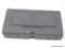 RUGER GUN CASE; HARDSIDED GREY PLASTIC CASE WITH YELLOW LABEL ON END, MADE FOR A .357 MAGNUM, MODEL